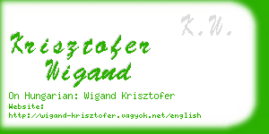 krisztofer wigand business card